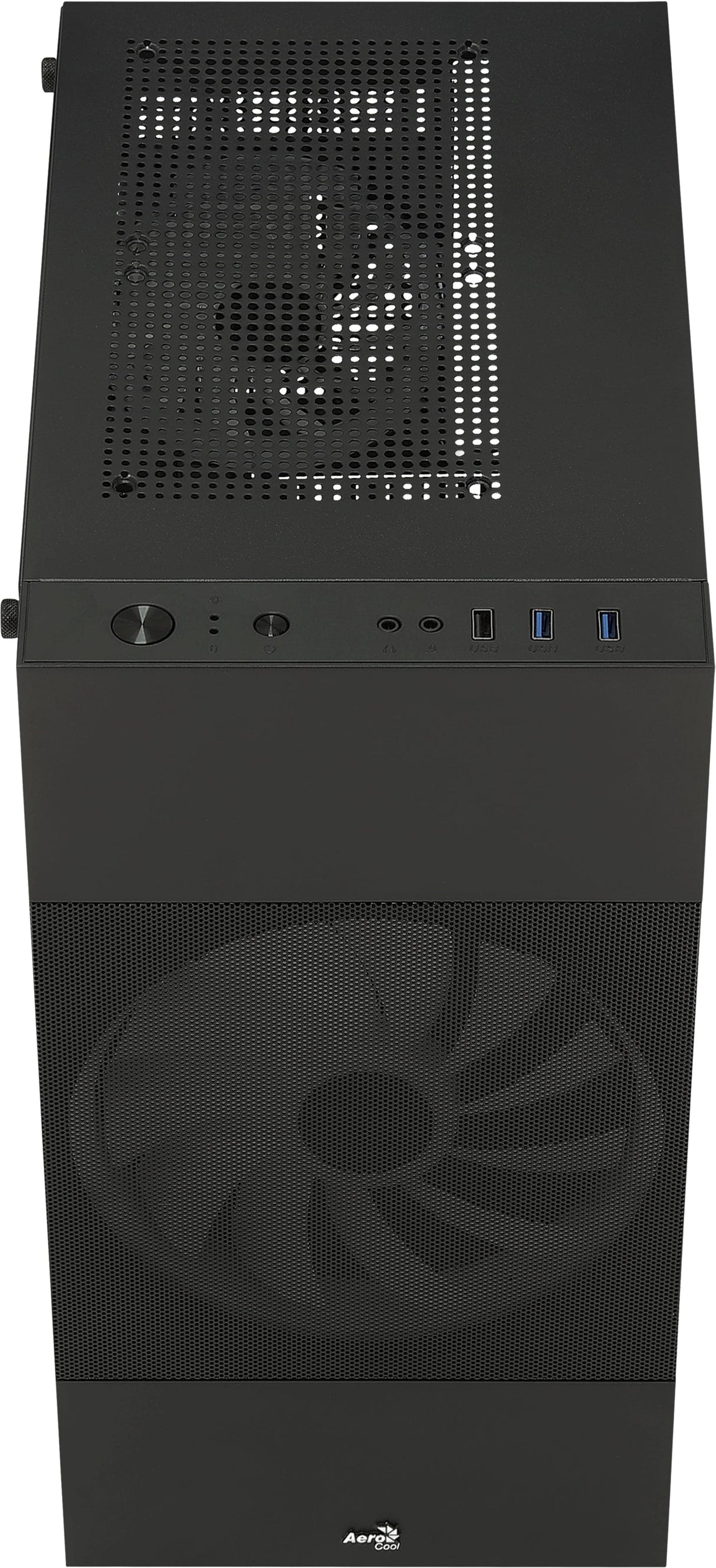 AeroCool Atomic Lite Tower Micro-ATX Ingen strömförsörjning Svart