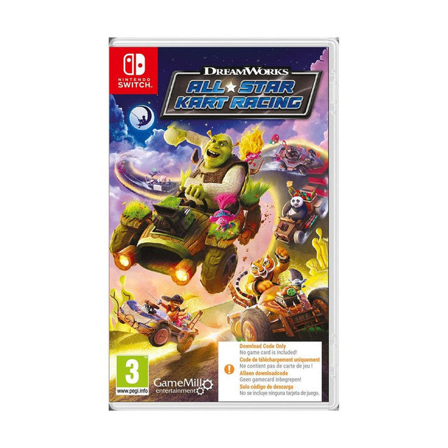DreamWorks All-Star Kart Racing (Code in Box) – omslag til Nintendo Switch
