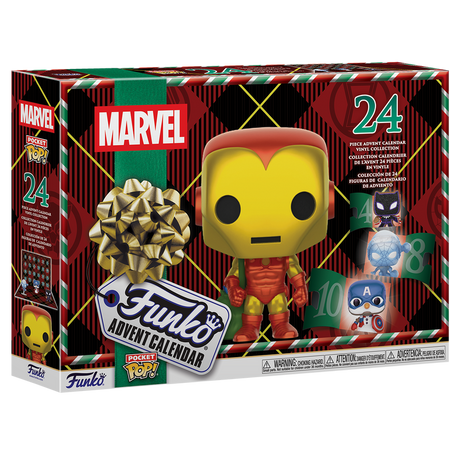 Funko Pocket Pop! Marvel julekalender – 24 figurer – kalender og viste indholdsdele