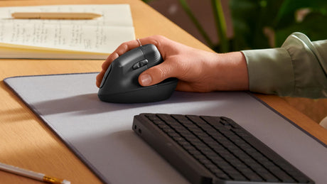 Logitech - Lift Right Vertical Ergonomic Mouse, Graphite/Black