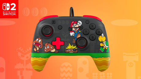 Turtle Beach Rematch Wired Goomba Stomp – Switch-controller – Front på orange baggrund