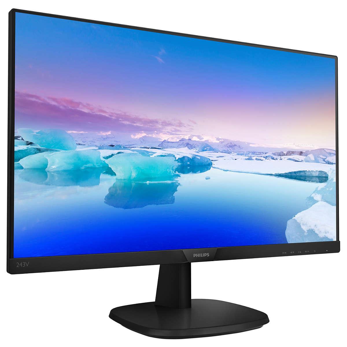 Philips V-line 243V7QDSB 24 1920 X 1080 (Full HD) DVI VGA (HD-15) HDMI 60Hz