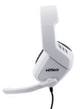 Nyko NP5-4500 – hvidt gamingheadset med kabel – produktbillede med mikrofon