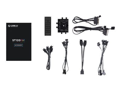 Lian Li ST120 RGB PWM fläktar 3-Pack + Controller - Svart - 120mm