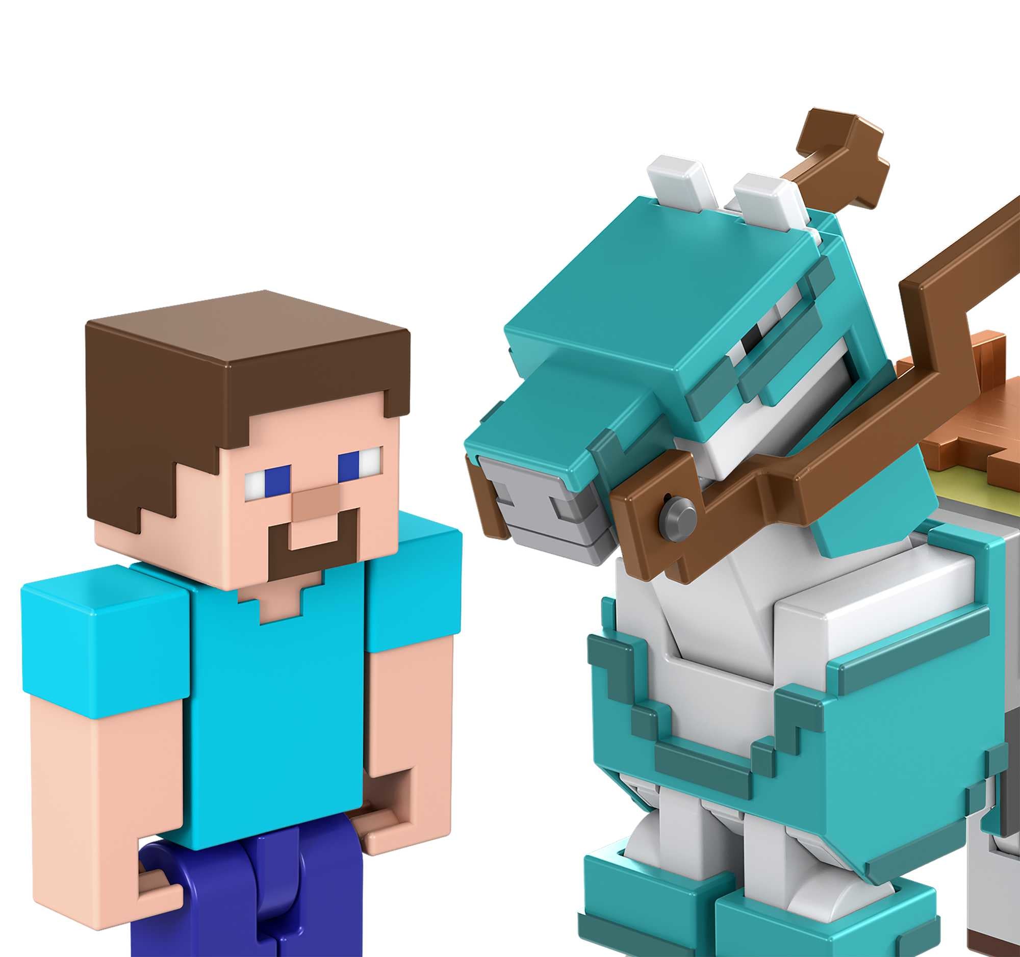 Minecraft - Armored Horse And Steve Figures (HDV39)