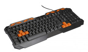 Keyboard, anti-ghosting, USB, UK layout, black / orange deltaco_gaming