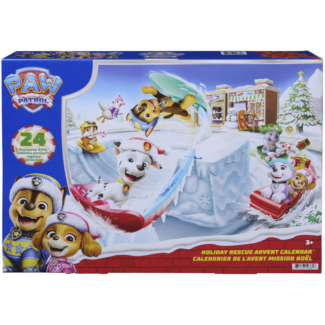 PAW Patrol julekalender 2026 – Vinterfigurer og slæder – 6076493 – kalenderens forside