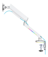WA95 Premium Gaming Enarmat RGB-ljus Vit