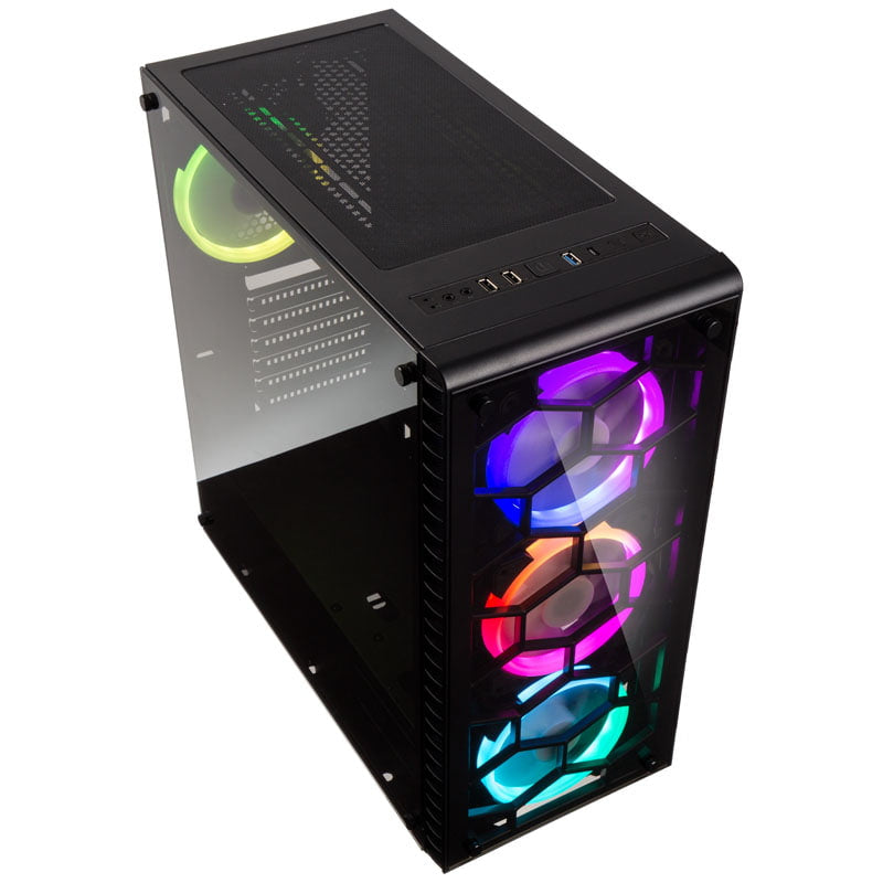 Kolink Observatory RGB Midi-Tower, Härdat Glas - Svart Fönster