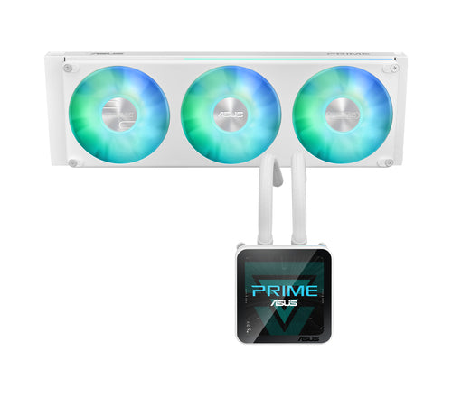 ASUS PRIME SLC II 360 ARGB LCD WHT – set skråt forfra (vinkel 3)