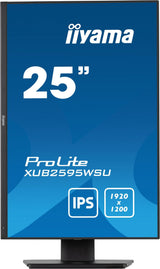 Iiyama ProLite XUB2595WSU-B5 25 1920 X 1200 (WUXGA) VGA (HD-15) HDMI DisplayPort Pivot Monitor