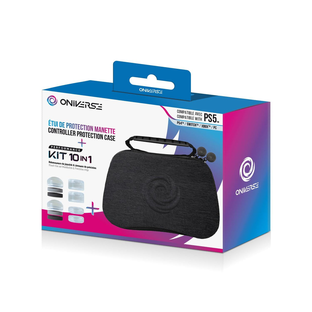 Oniverse Controller Case With 10 Accessories 4 Rings + 6 Silicon Cap - Grey ONIVERSE