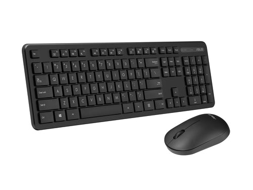 ASUS CW100 – trådløst tastatur og mus, US-engelsk, sort – tastatur og mus skråt ovenfra