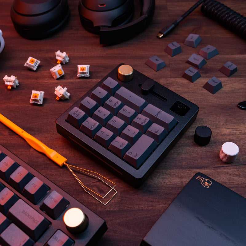 Glorious Numpad Förbyggd - Trådlös - Svart Skiffer