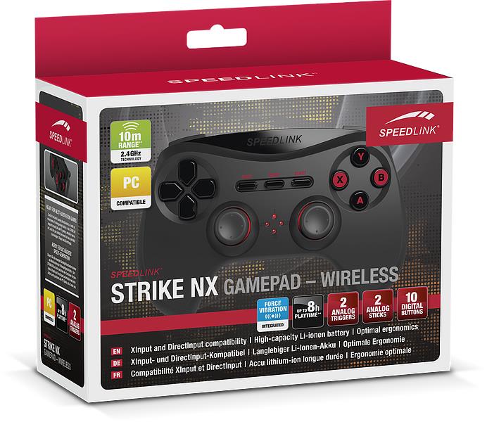 SpeedLink Strike NX Gamepad trådlös för PC/Svart