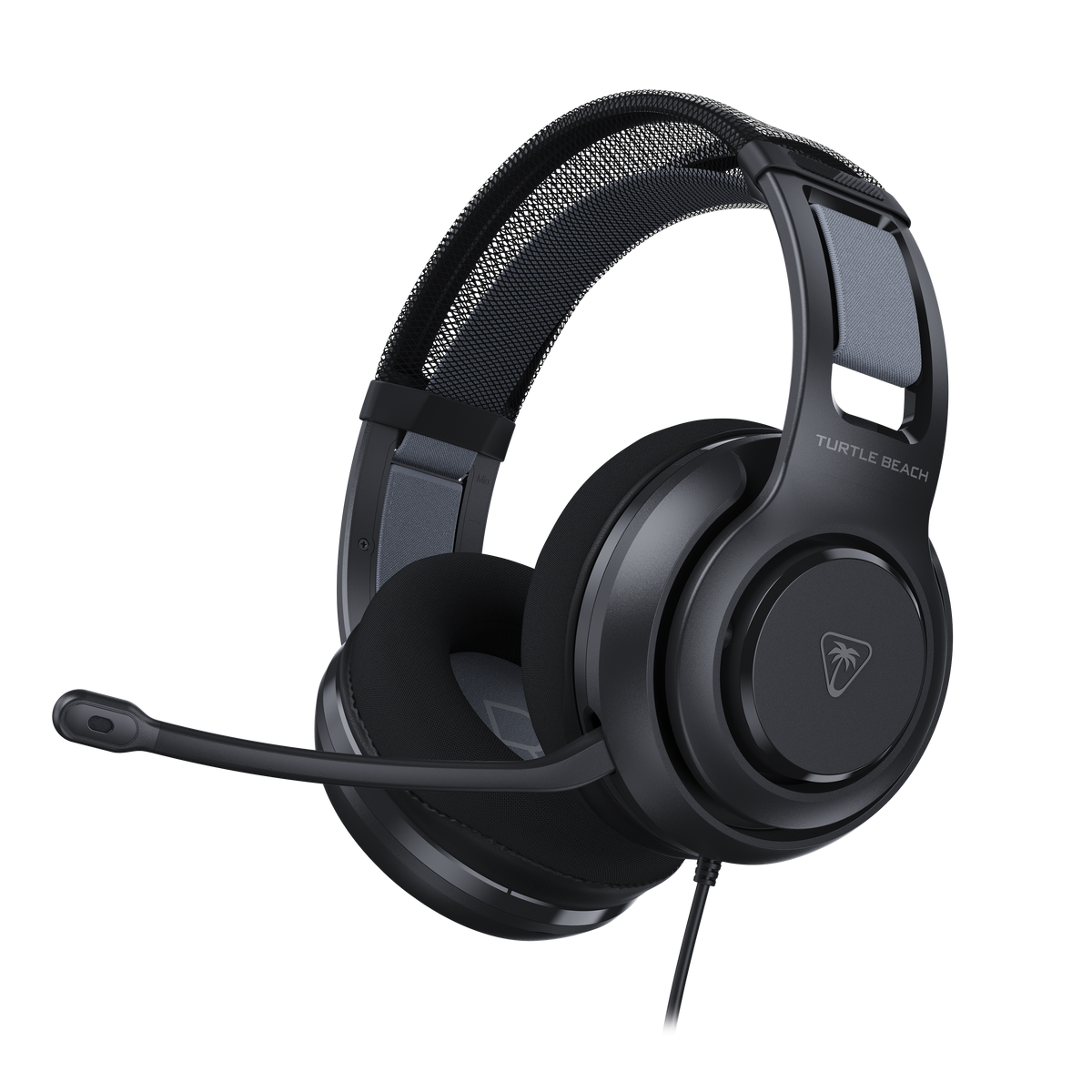 Turtle Beach Atlas 200 – Kablet headset – Sort – nærbillede af ørekoppens yderside