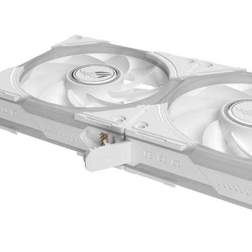 ASUS ROG Eurux GR120 ARGB Reverse Fan White Edition - Triple Pack – nærbillede af produktets detaljer (vinkel 2)