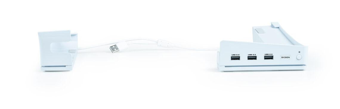 Nacon Horizontal Hub Station RGB/USB Hub, Vit PS5 Slim