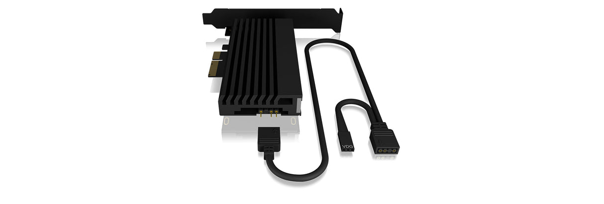 RaidSonic ICY BOX IB-PCI224M2-ARGB Gränssnittsadapter