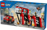 LEGO 60414 City Brandstation Med Skivspelare Stege Fordon, Byggleksaksväska