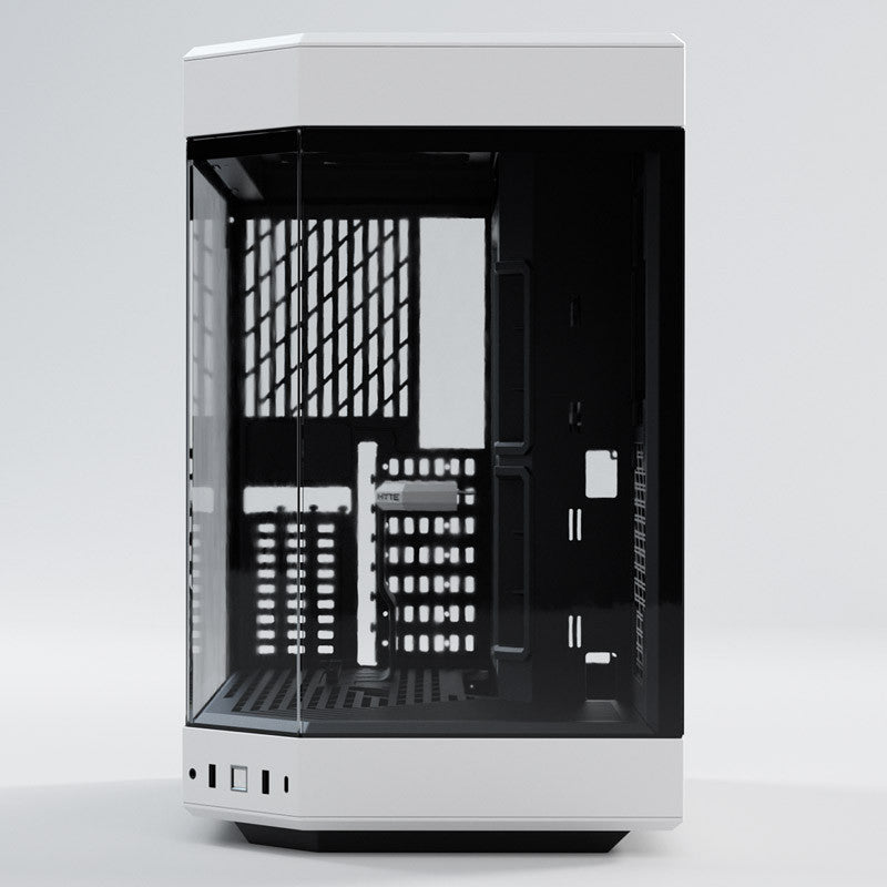 Hyte Y60 Midi Tower - svart/vit, PCI-e 4.0, panoramautsikt över glas