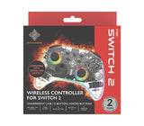 Wireless transparent Switch 2 controller with C-button, RGB deltaco_gaming