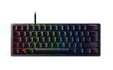 Razer Huntsman Mini – Mini 60% – Nordic – Clicky Purple – Sort – tastatur med RGB set ovenfra; producentillustration, varen har nordisk layout