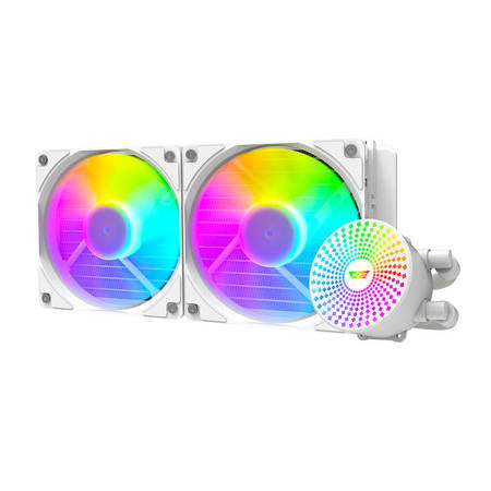 PC Vattenkylning Darkflash DC240 ARGB 2x 120x120 (vit)