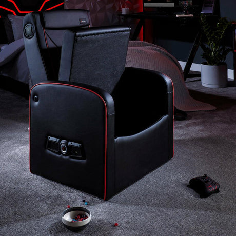 X-Rocker - Shift Luxe Junior 2.1 Ottoman Gaming Chair with Storage X-Rocker