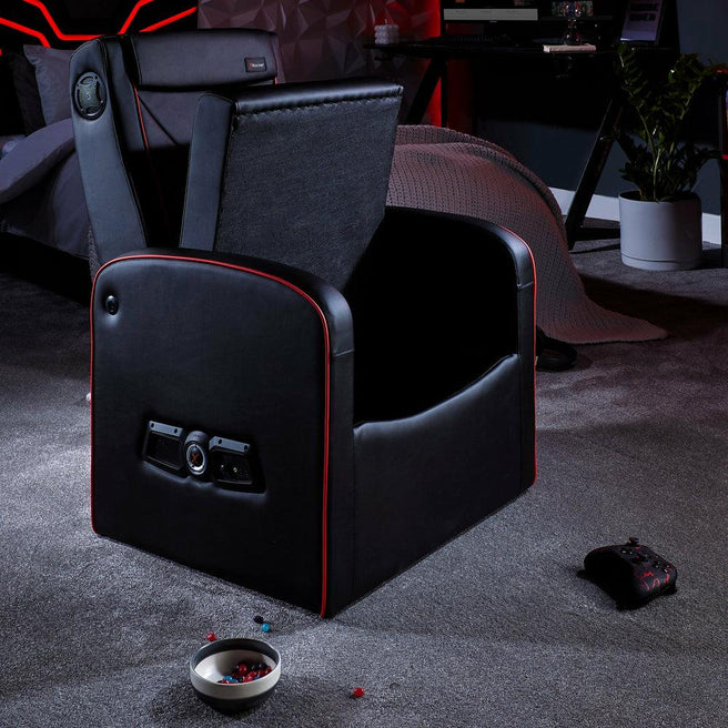 X-Rocker - Shift Luxe Junior 2.1 Ottoman Gaming Chair with Storage X-Rocker