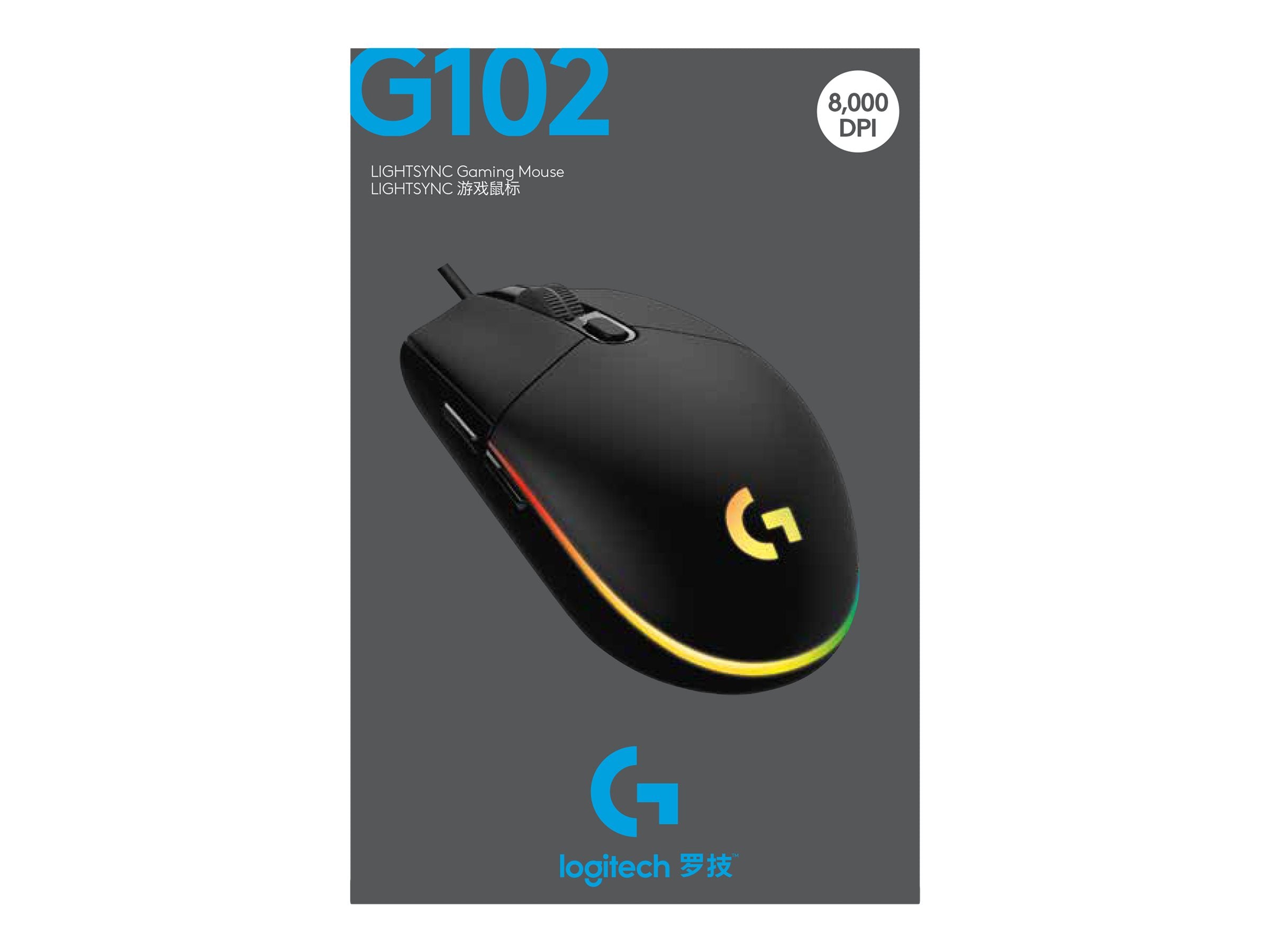 Logitech Gaming Mouse G102 LIGHTSYNC Optisk Kabel Svart