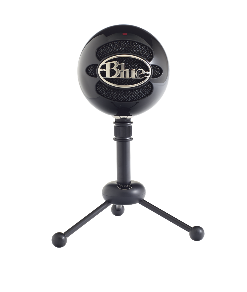 Blå - Mikrofon Snowball Gloss Black