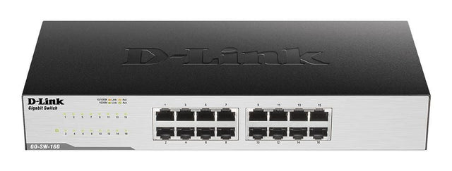 D-Link DGS-1016D – 16-port Gigabit desktop-switch – produktbillede 0
