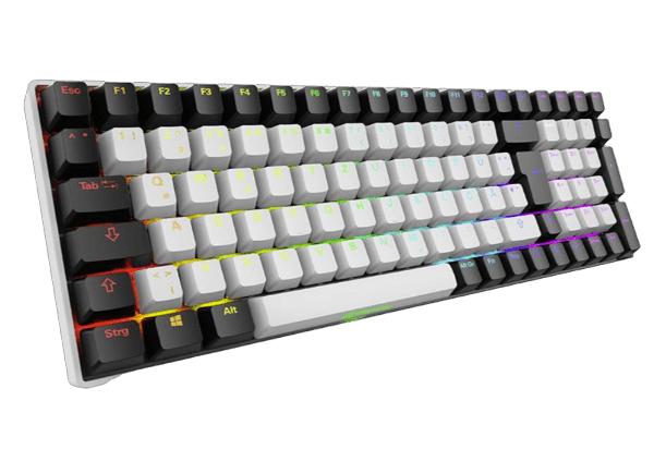 Sharkoon SKILLER SGK50 S2 mekanisk tastatur – hvid, Gateron Brown, DE-layout