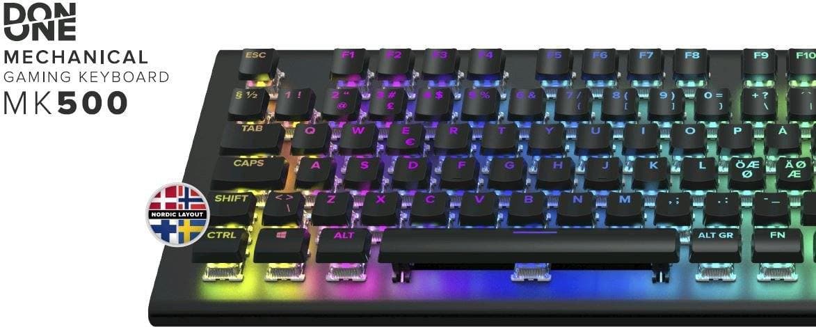 DON ONE - MK500 RGB Mekaniskt Tangentbord - Röd Switch