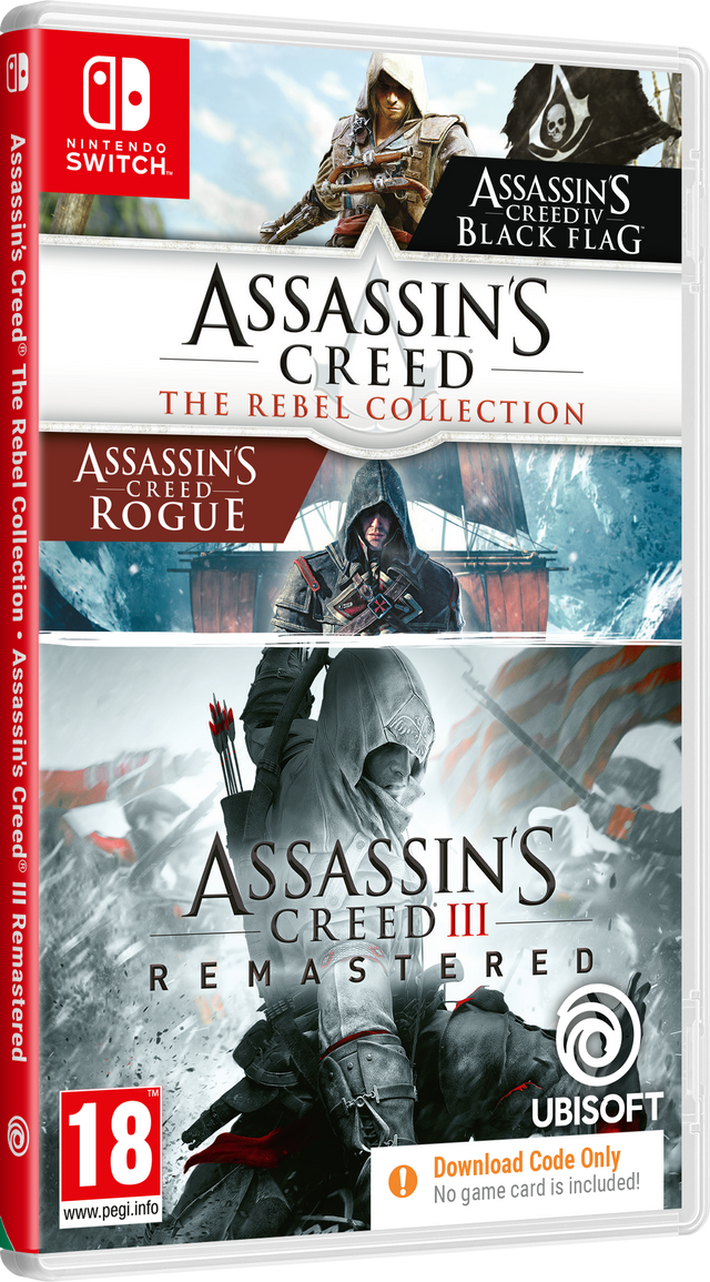 Assassins Creed: Bundle (Rebel Collection + AC 3) (Code In a Box) – Nintendo Switch – spilomslag