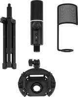 Streamplify MIC RGB Stativmikrofon - Svart