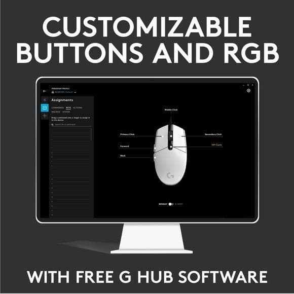 Logitech - G203 LIGHTSYNC Gaming Mus Svart