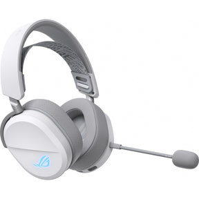 ASUS ROG Pelta – hvidt headset med mikrofon set skråt