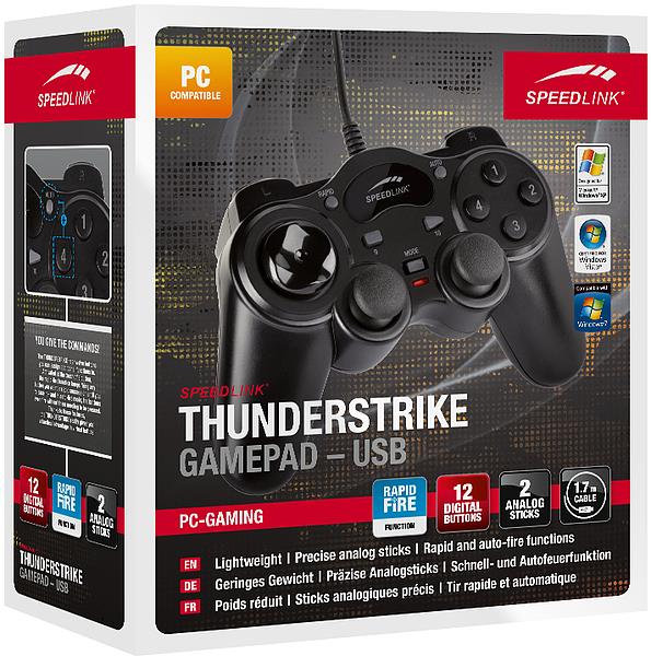 SpeedLink Thunderstrike Gamepad USB / Svart