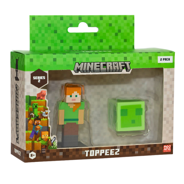 Minecraft 2-pak 3D-figurer – Alex og Slime – 6 cm