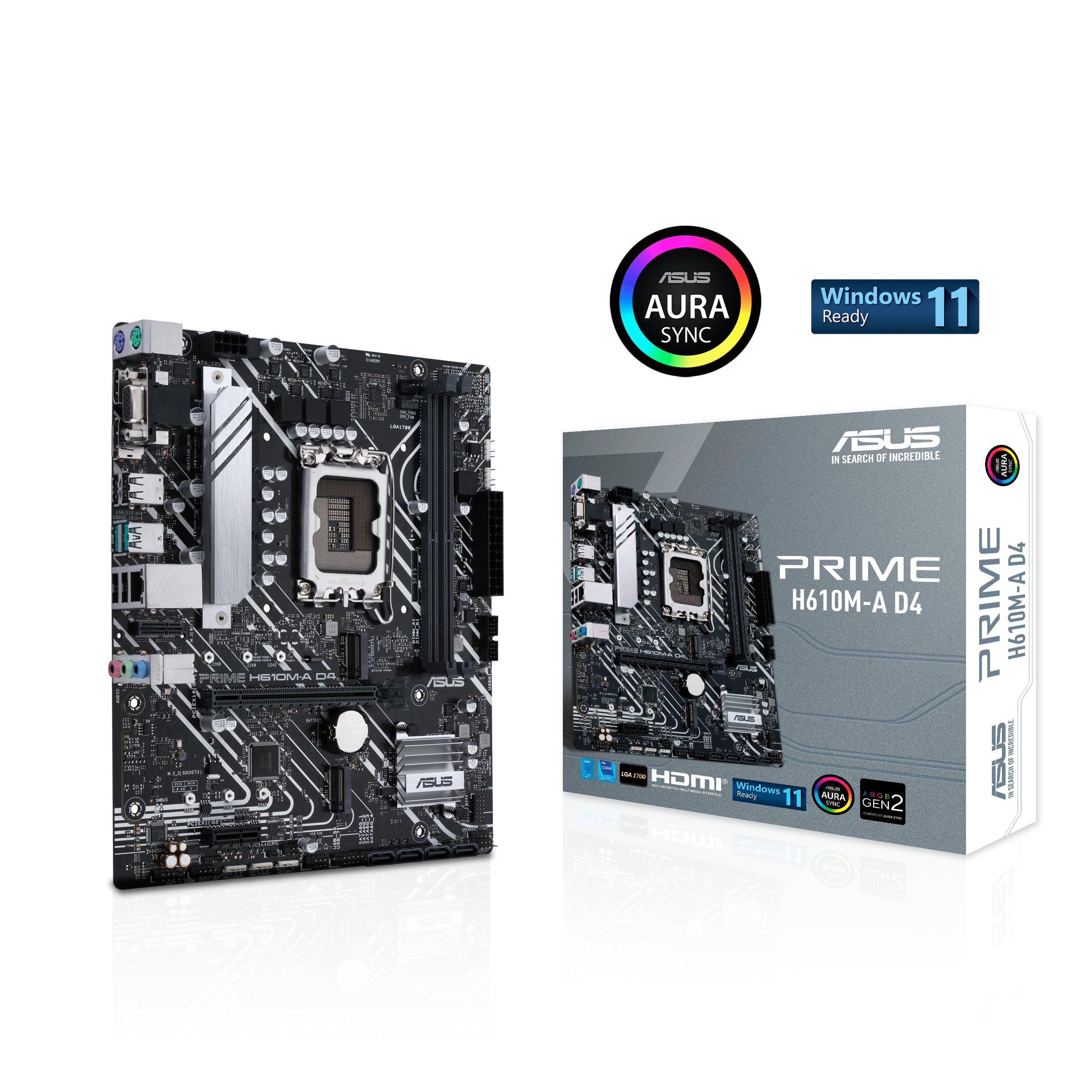 ASUS PRIME H610M-A D4 Micro-ATX LGA1700 Intel H610