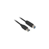Sort Sharkoon USB 3.0 kabel med USB-A og USB 3.0 Type B stik