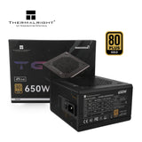 Thermalright TR-TG 650S Svart - Nätaggregat, 80+ Guld, 650W icke-modulär
