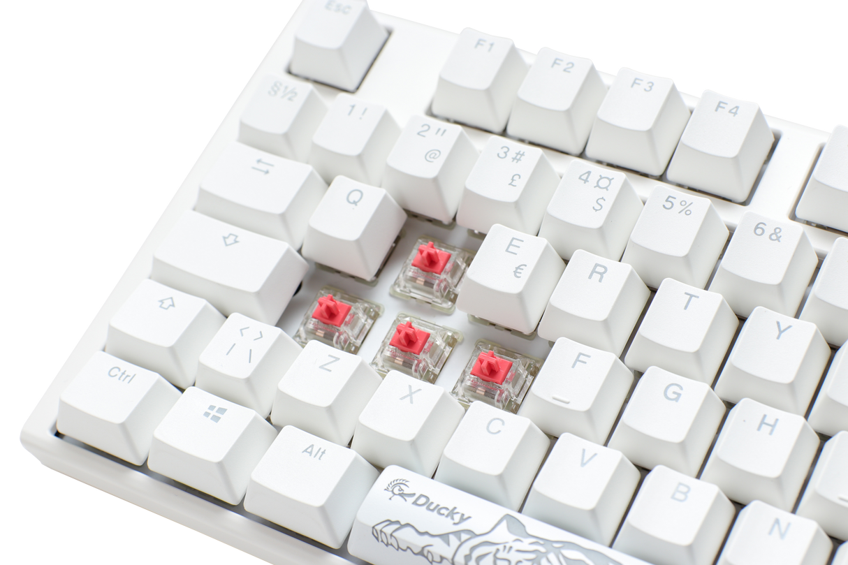 Ducky One 3 - Pure White Nordic - TKL - Cherry Silent Red