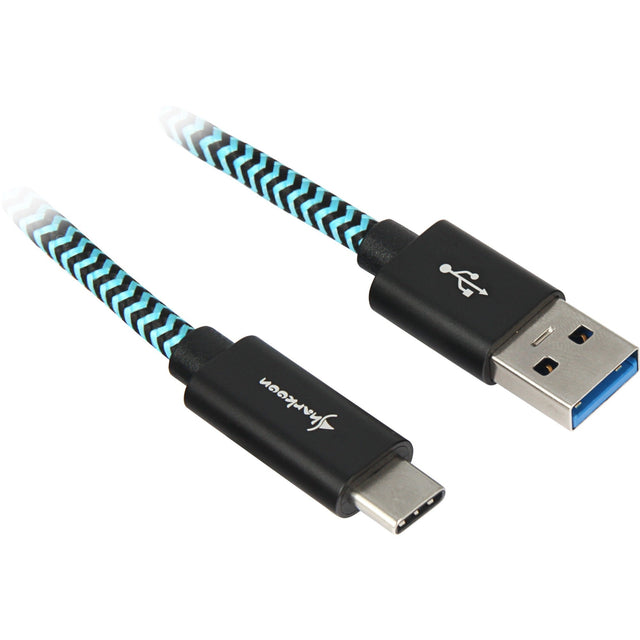 Sharkoon USB 3.1 A-C black / blue 1.0m - Aluminum + Braid Sharkoon