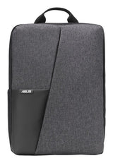 ASUS AP4600 grå rygsæk forfra med gråt tekstil, sort frontlomme og bærehåndtag