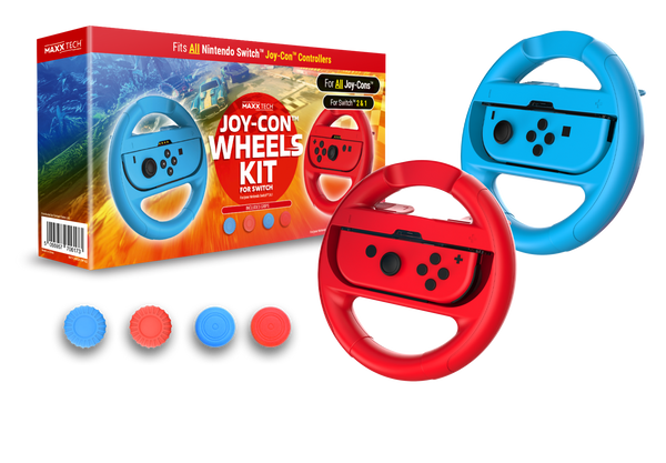 Maxx Tech - Joy-Con Wheels & Grip Kit for Nintendo Switch 2/1