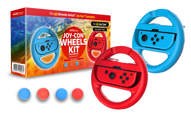 Maxx Tech - Joy-Con Wheels & Grip Kit for Nintendo Switch 2/1 – produktbillede