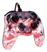 Turtle Beach Afterglow Clear Wired – Switch-controller – Set skråt med rødt lys